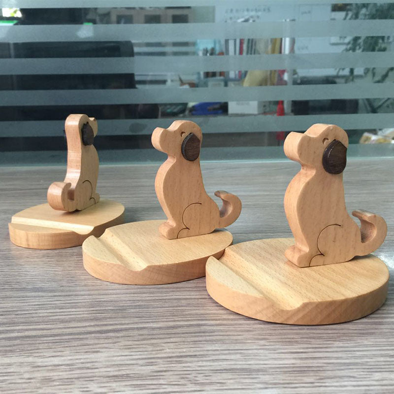 solid wood phone holder
