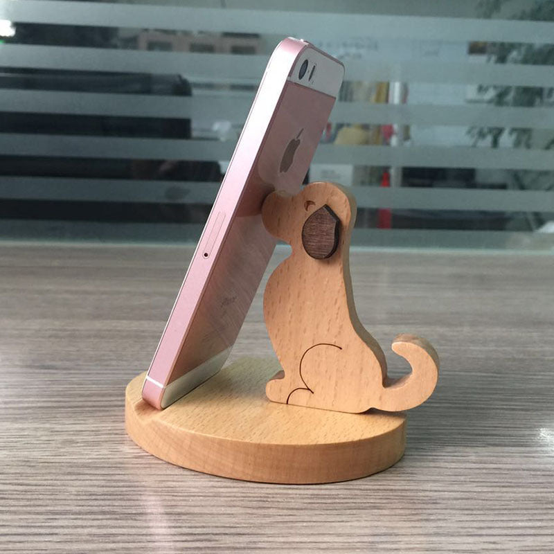 solid wood phone holder