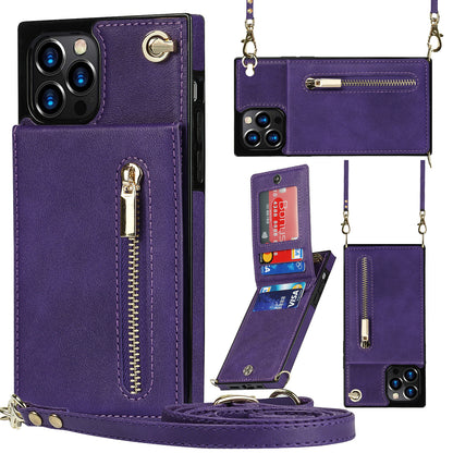 crossbody phone case with card storage