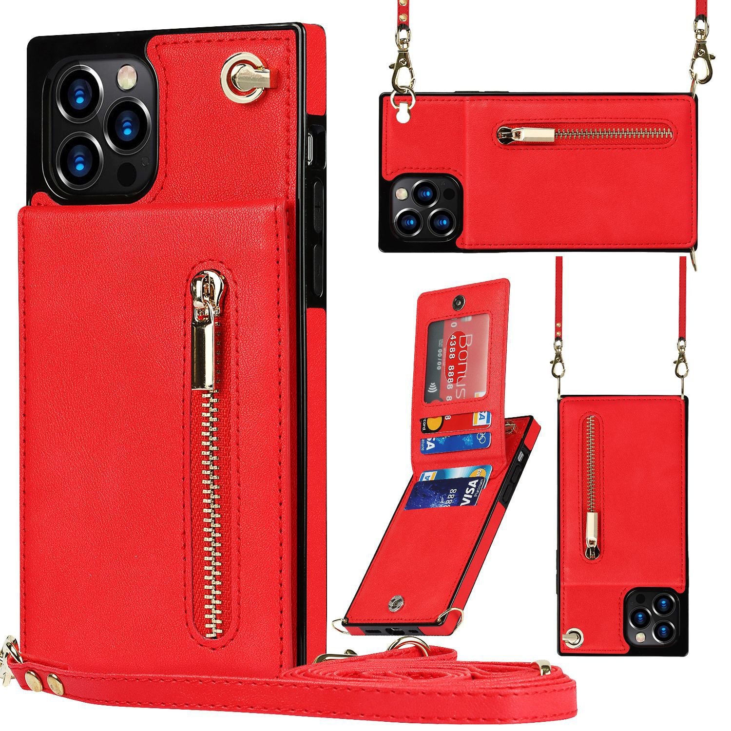 crossbody phone case with card storage
