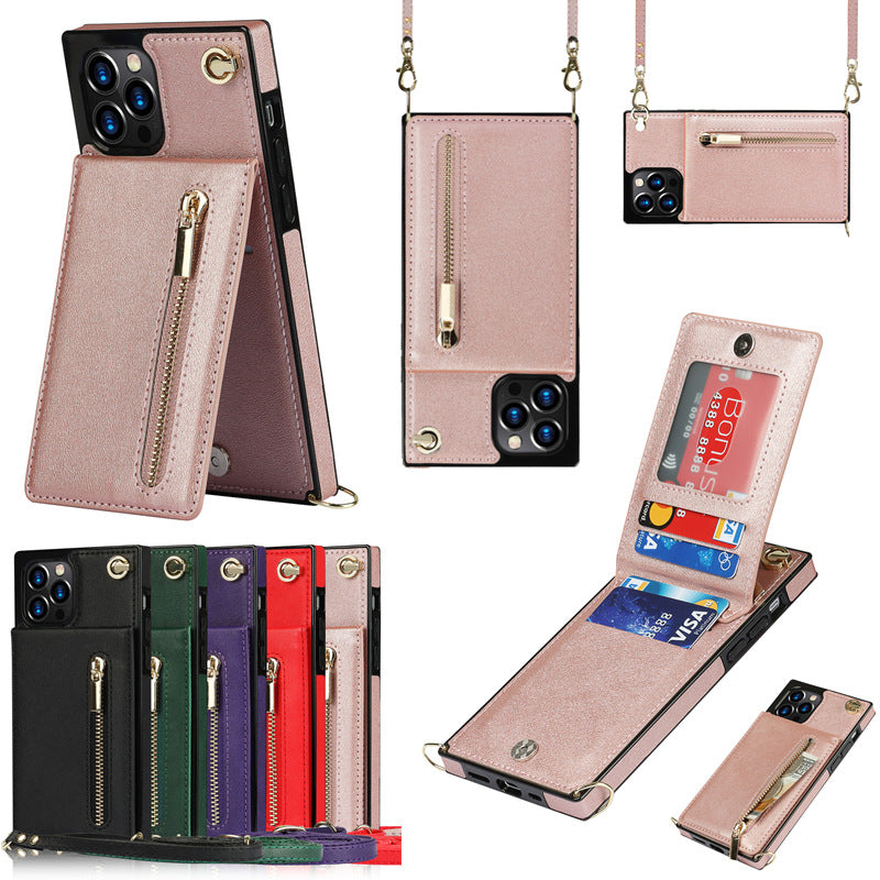 crossbody phone case with card storage
