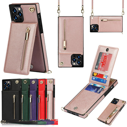 crossbody phone case with card storage