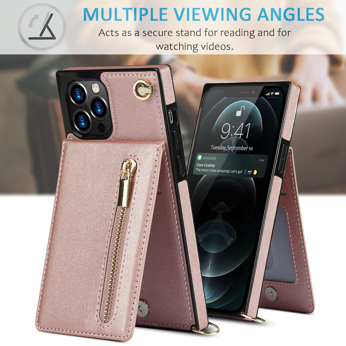 crossbody phone case with card storage