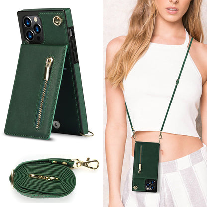 crossbody phone case with card storage