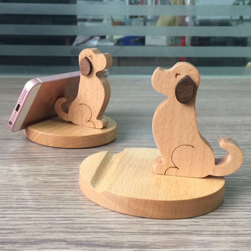 solid wood phone holder