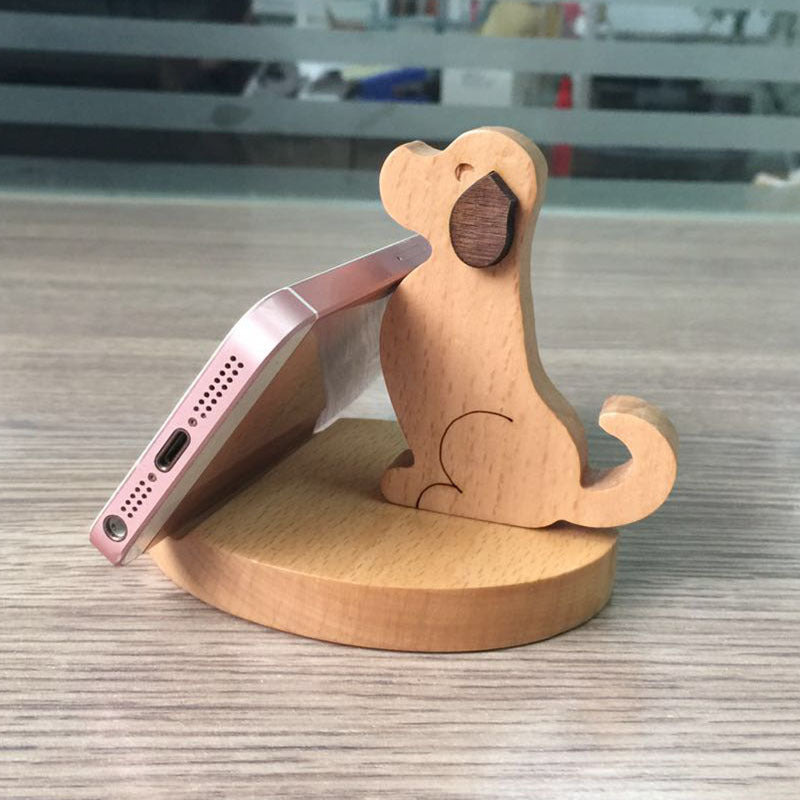 solid wood phone holder