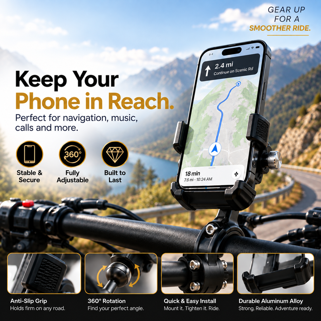 CarNook™ SecureRide Phone Mount