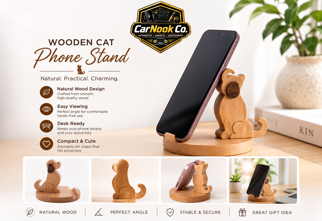 CarNook™ WoodDock Phone Stand