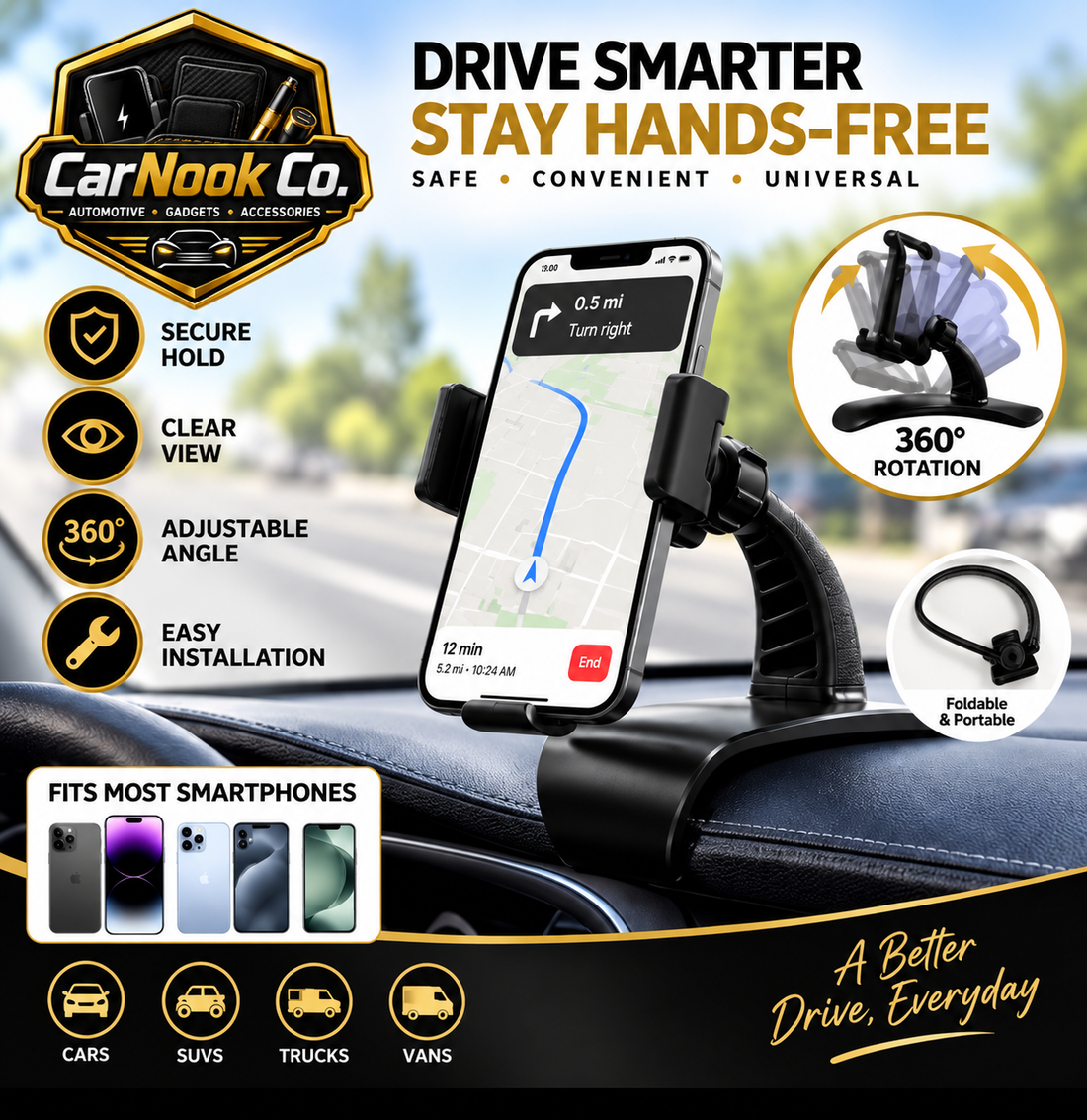 CarNook™ DashGrip Phone Mount