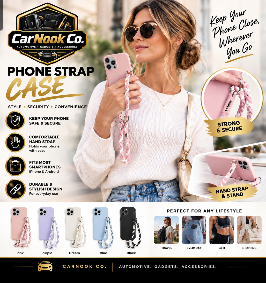 CarNook™ FlexCord Phone Lanyard